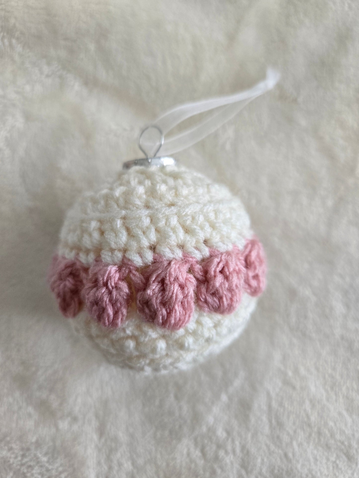 Blush Noel Crochet Christmas Ornament Set