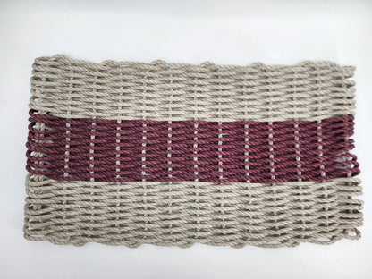 Tan & Burgundy Lobster Rope Doormat