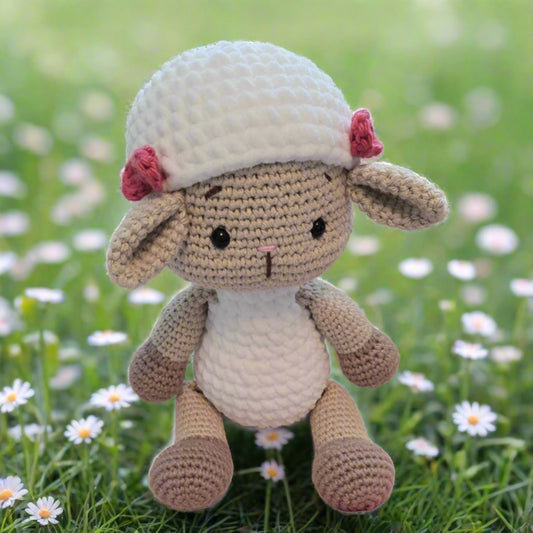 Handmade Crochet Lamb Plush | Heirloom Nursery Companion