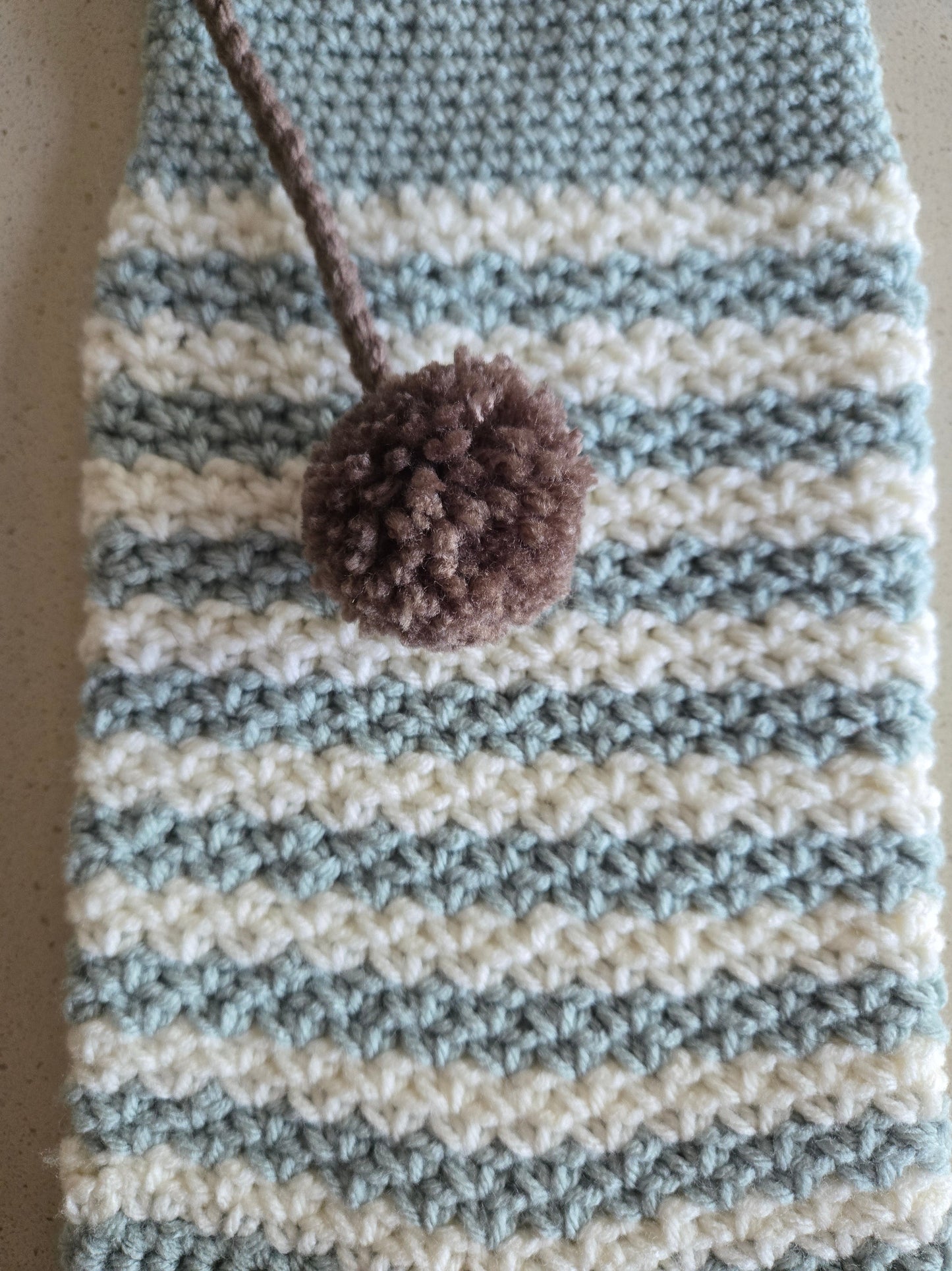 Woodland Calm Heirloom Crochet Christmas Stocking | Handmade Holiday Mantel Decor