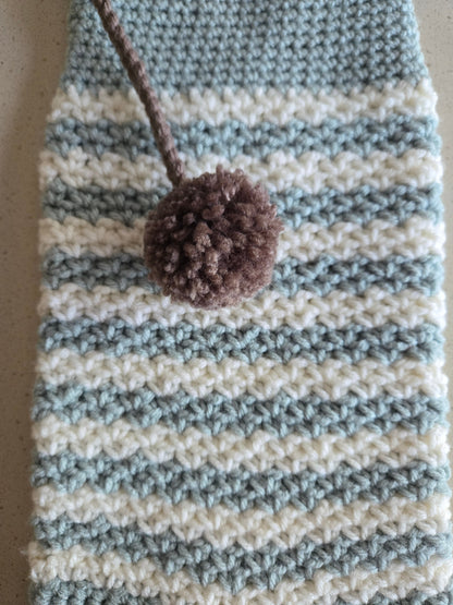 Woodland Calm Heirloom Crochet Christmas Stocking | Handmade Holiday Mantel Decor