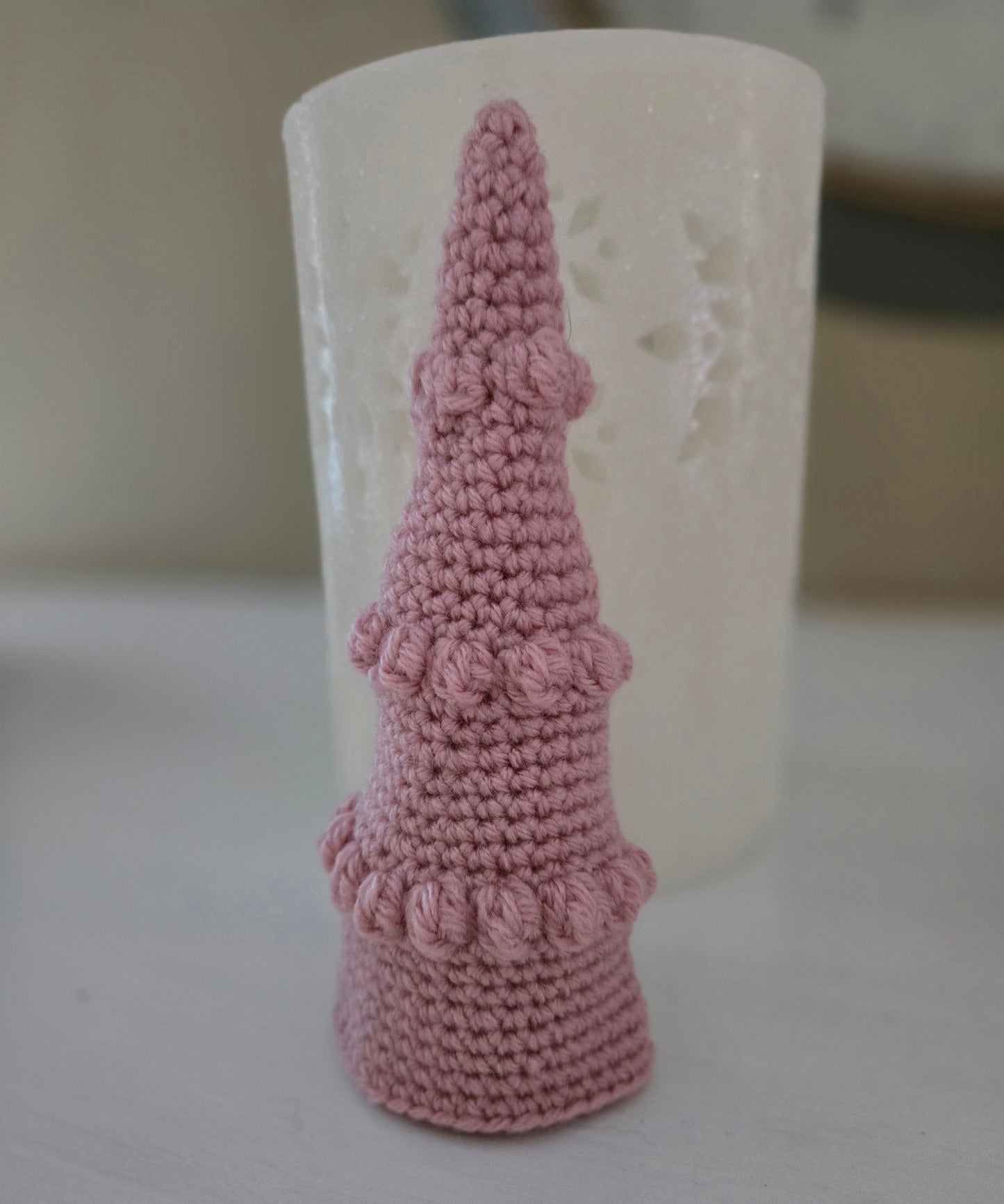 Blush Noel Crochet Tabletop Trees Set