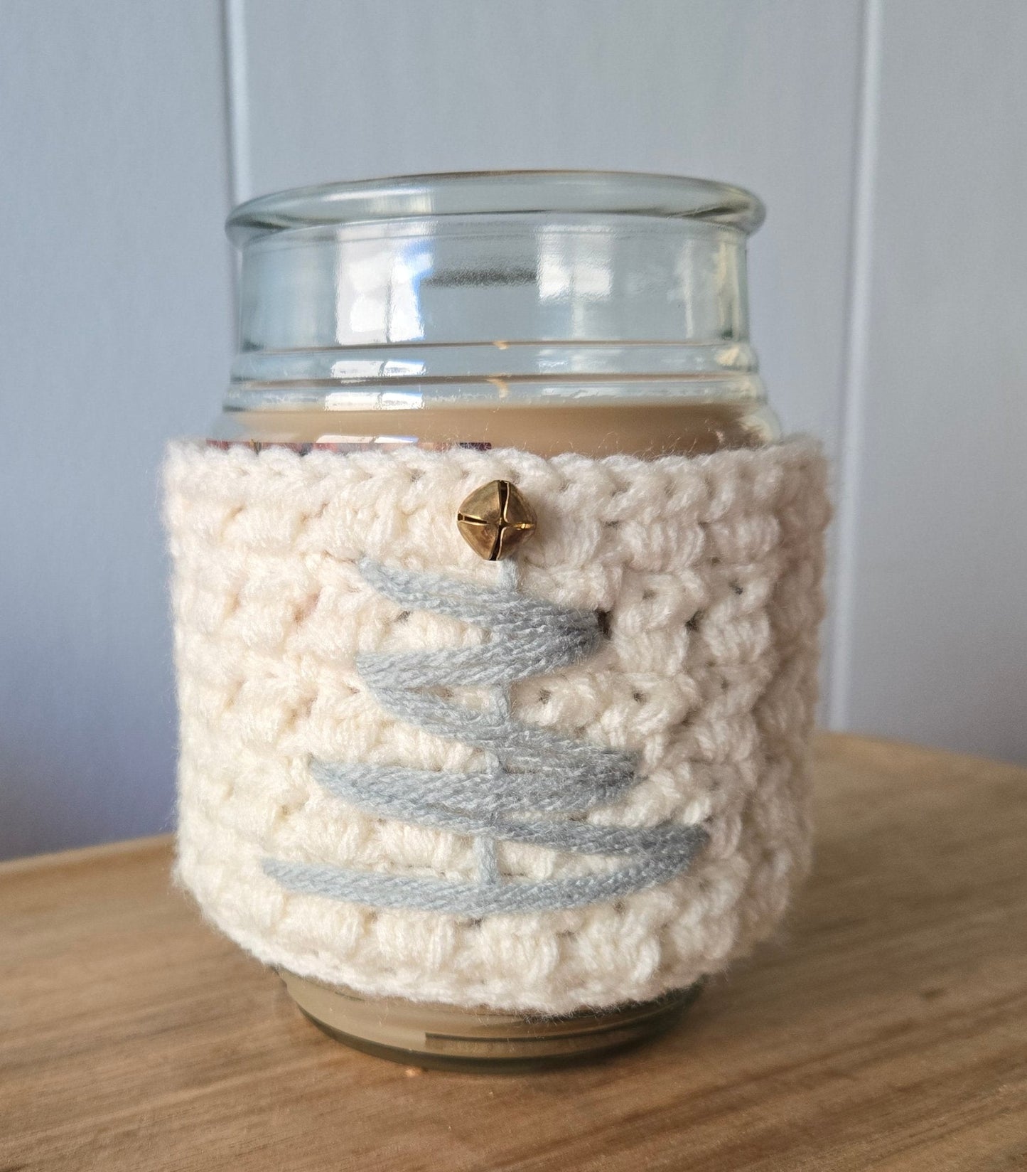 Blush Noel Crochet Candle Sleeves