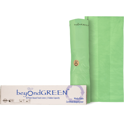 3-Gallon Plant-Based Trash Can Liner - 50 Bags