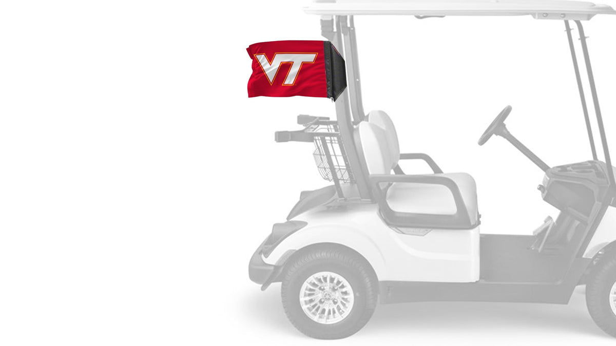 Virginia Tech 11"x17" Forever Wave Flag for Golf Carts