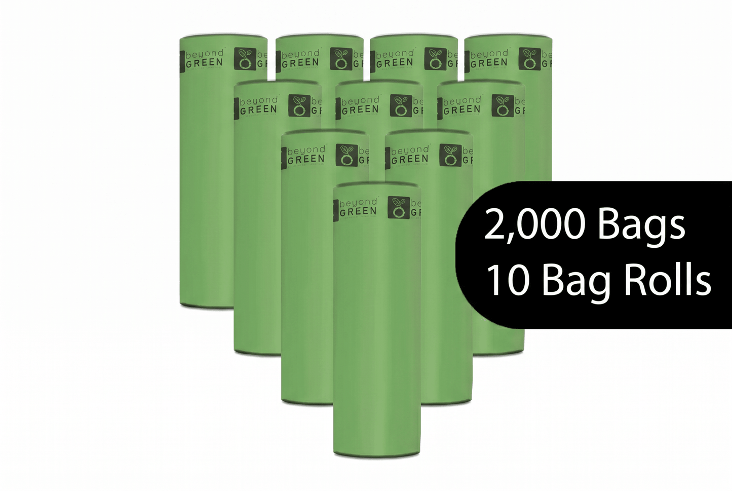 Dog Waste Bags – 200-Count Core Roll 8" x 13" | Bulk Refill | Made in USA | beyondGREEN