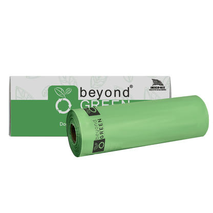 Dog Waste Bags – 200-Count Core Roll 8" x 13" | Bulk Refill | Made in USA | beyondGREEN