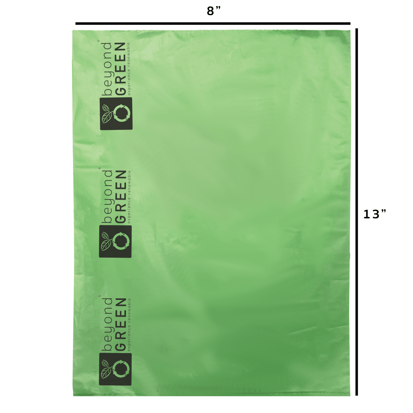Dog Waste Bags – 200-Count Core Roll 8" x 13" | Bulk Refill | Made in USA | beyondGREEN