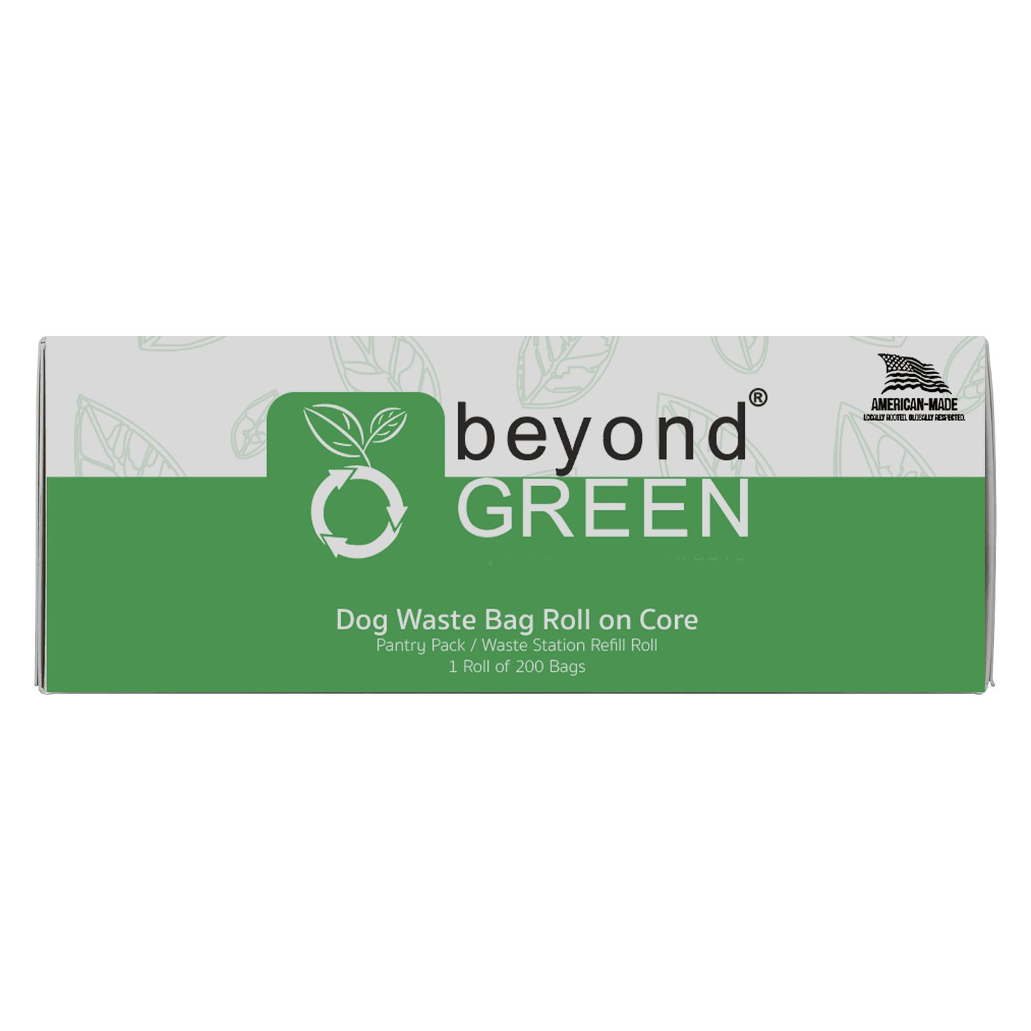 Dog Waste Bags – 200-Count Core Roll 8" x 13" | Bulk Refill | Made in USA | beyondGREEN