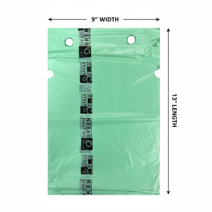 Dog Waste Station Bags – Single-Pull Refill 9" x 13" | Park Dispenser Compatible | Made in USA | beyondGREEN