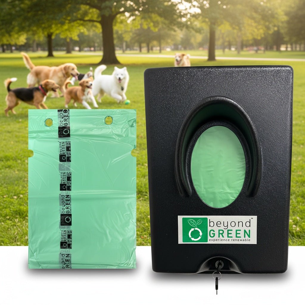 Dog Waste Station Bags – Single-Pull Refill 9" x 13" | Park Dispenser Compatible | Made in USA | beyondGREEN