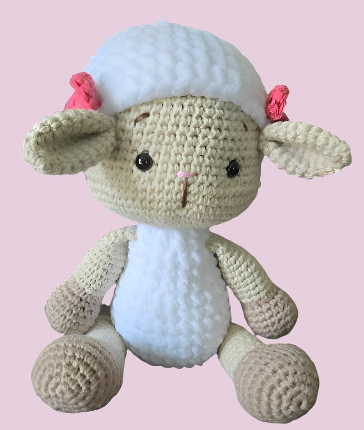 Handmade Crochet Lamb Plush | Heirloom Nursery Companion