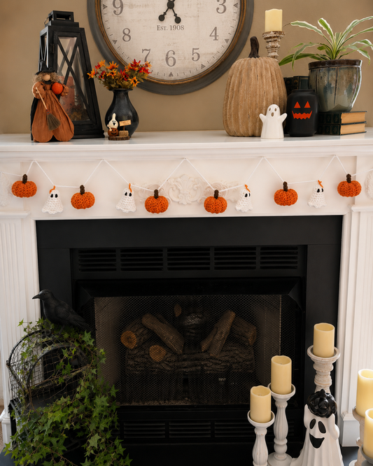 Halloween Pumpkins and Ghosts Garlands
