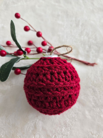 Winter Wishes Crochet Christmas Ornament Set | Handcrafted Holiday Tree Decor | Set of 5 Heirloom Ornaments