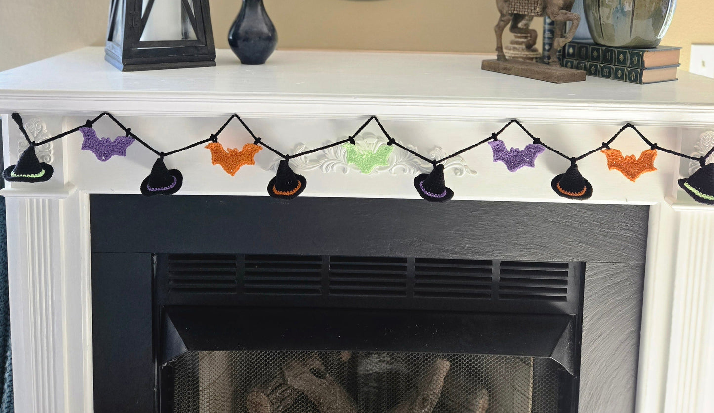 Halloween Witches and Bats Garland