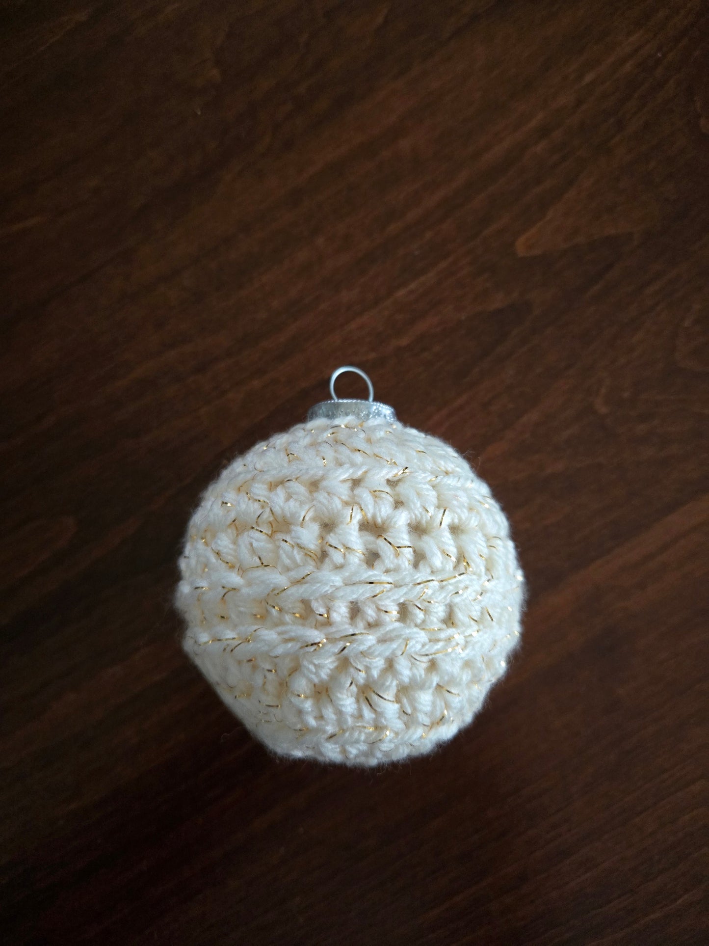 Silver & Gold Crochet Christmas Ornament Set | Handmade Holiday Tree Decorations | Set of 6