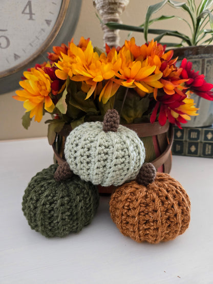 Crochet Mini Pumpkins - set of 3