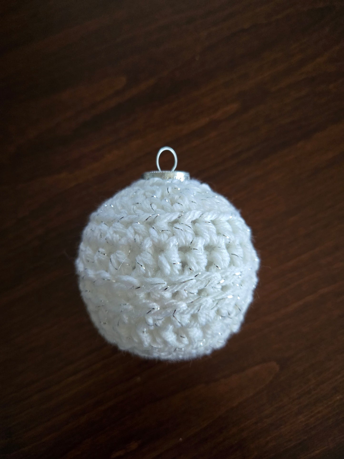 Silver & Gold Crochet Christmas Ornament Set | Handmade Holiday Tree Decorations | Set of 6
