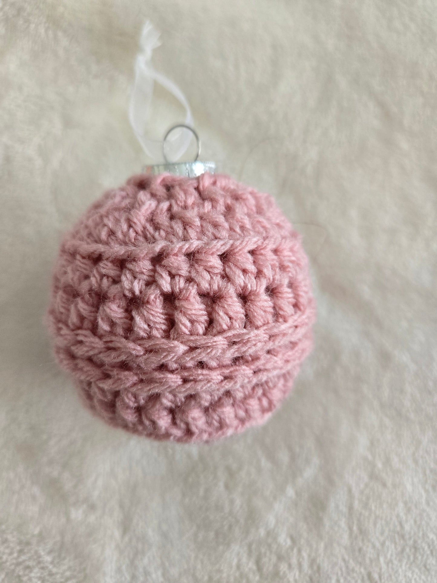 Blush Noel Crochet Christmas Ornament Set