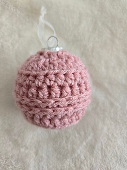 Blush Noel Crochet Christmas Ornament Set