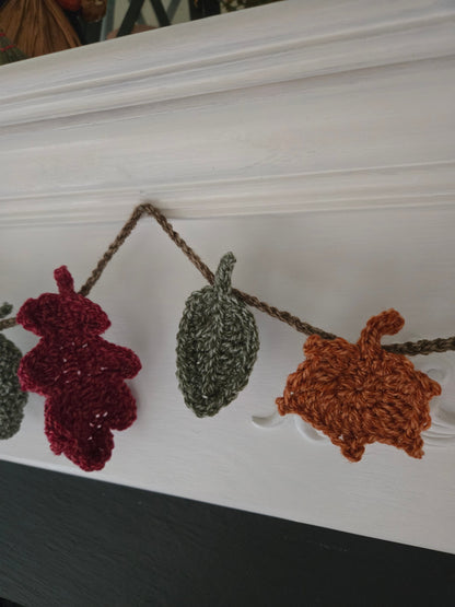 Crochet Fall Leaf Garland