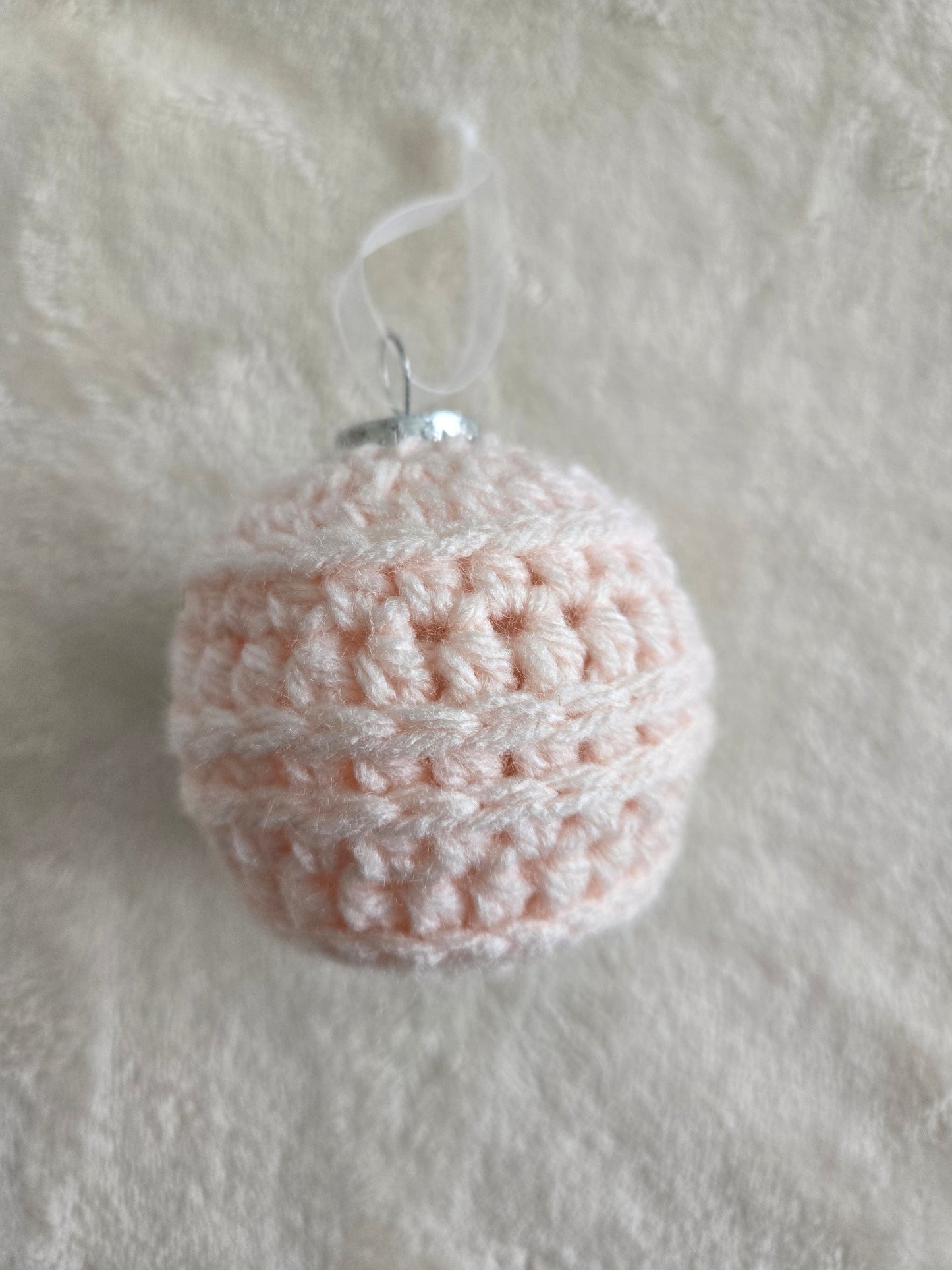Blush Noel Crochet Christmas Ornament Set