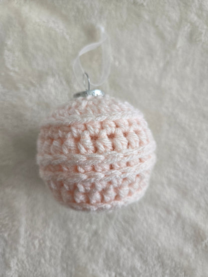 Blush Noel Crochet Christmas Ornament Set