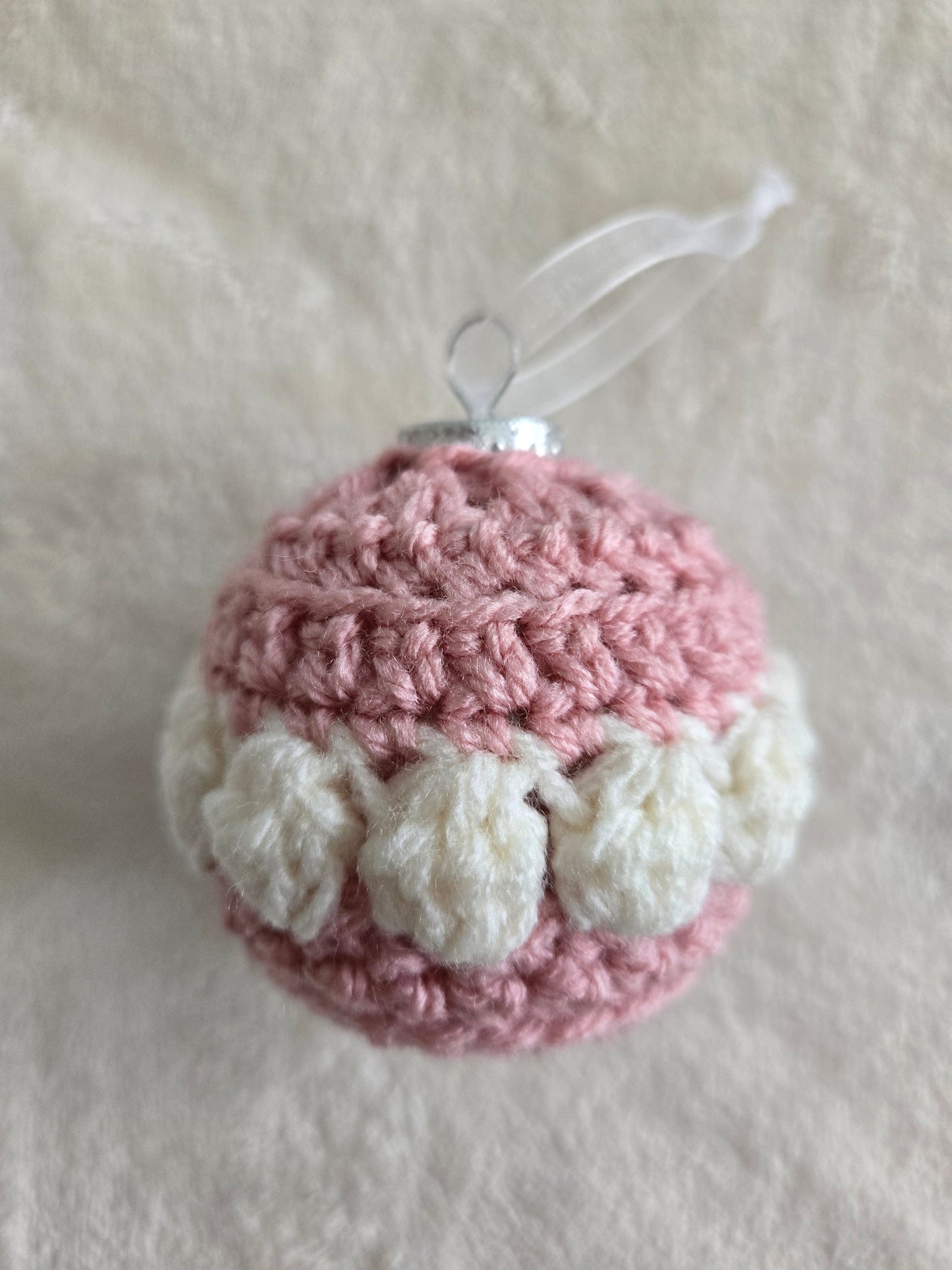 Blush Noel Crochet Christmas Ornament Set