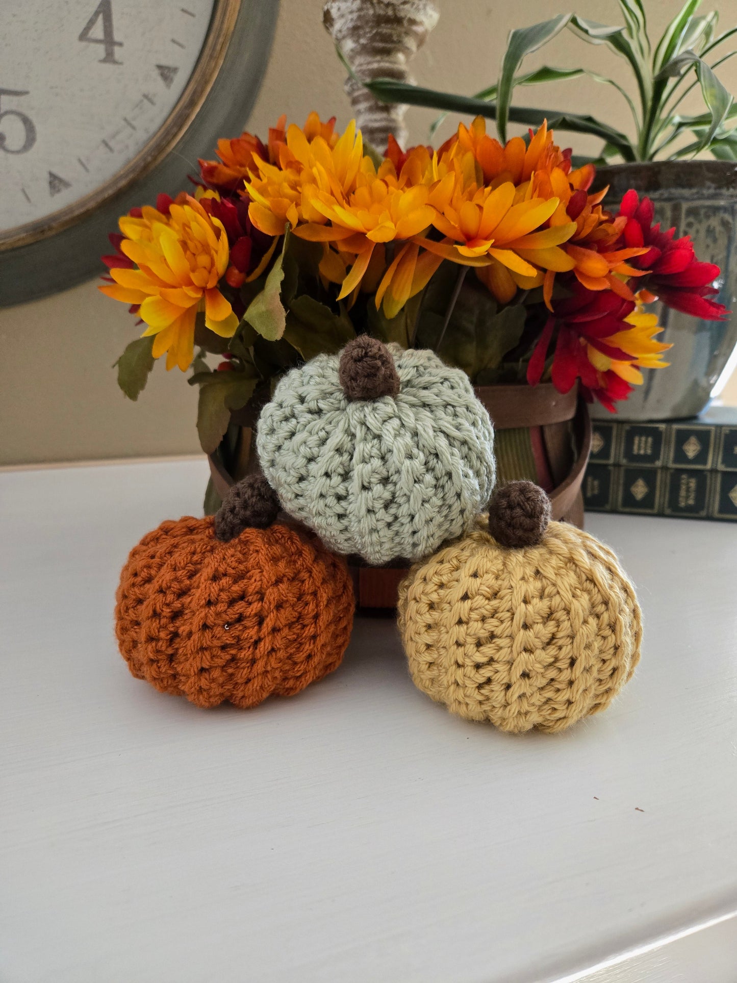 Crochet Mini Pumpkins - set of 3