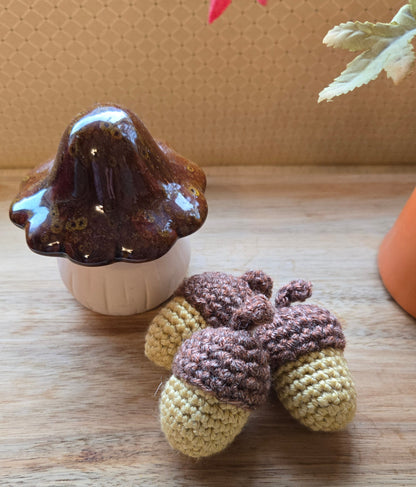 Fall Decor Crochet Acorns