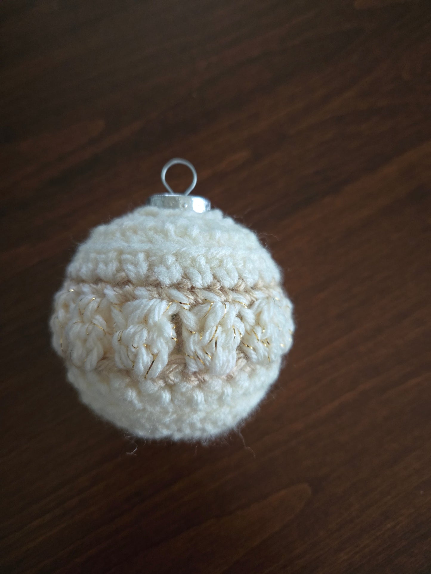Silver & Gold Crochet Christmas Ornament Set | Handmade Holiday Tree Decorations | Set of 6