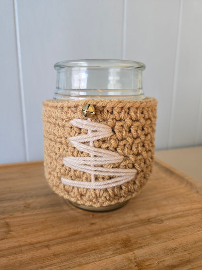 Winter Wishes Crochet Candle Cozy