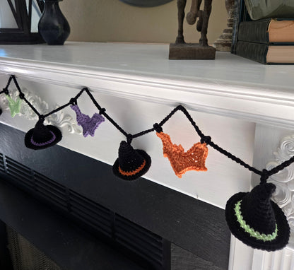 Halloween Witches and Bats Garland