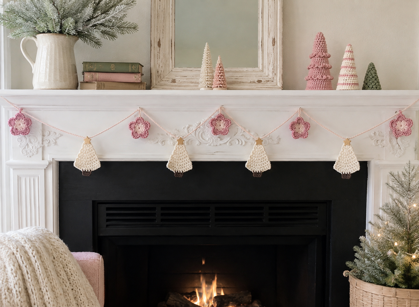 Blush Noel Crochet Christmas Garland