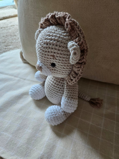Handmade Crochet Lion Plush– Safari Nursery Decor