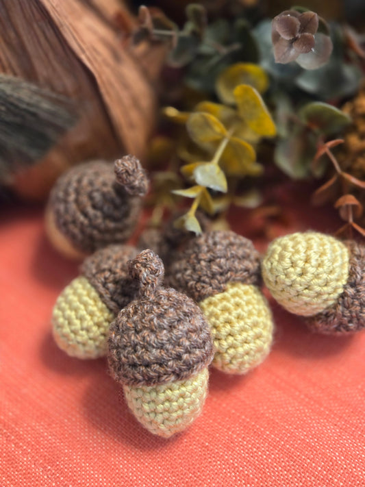 Fall Decor Crochet Acorns