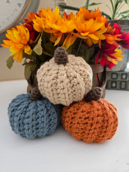 Crochet Mini Pumpkins - set of 3