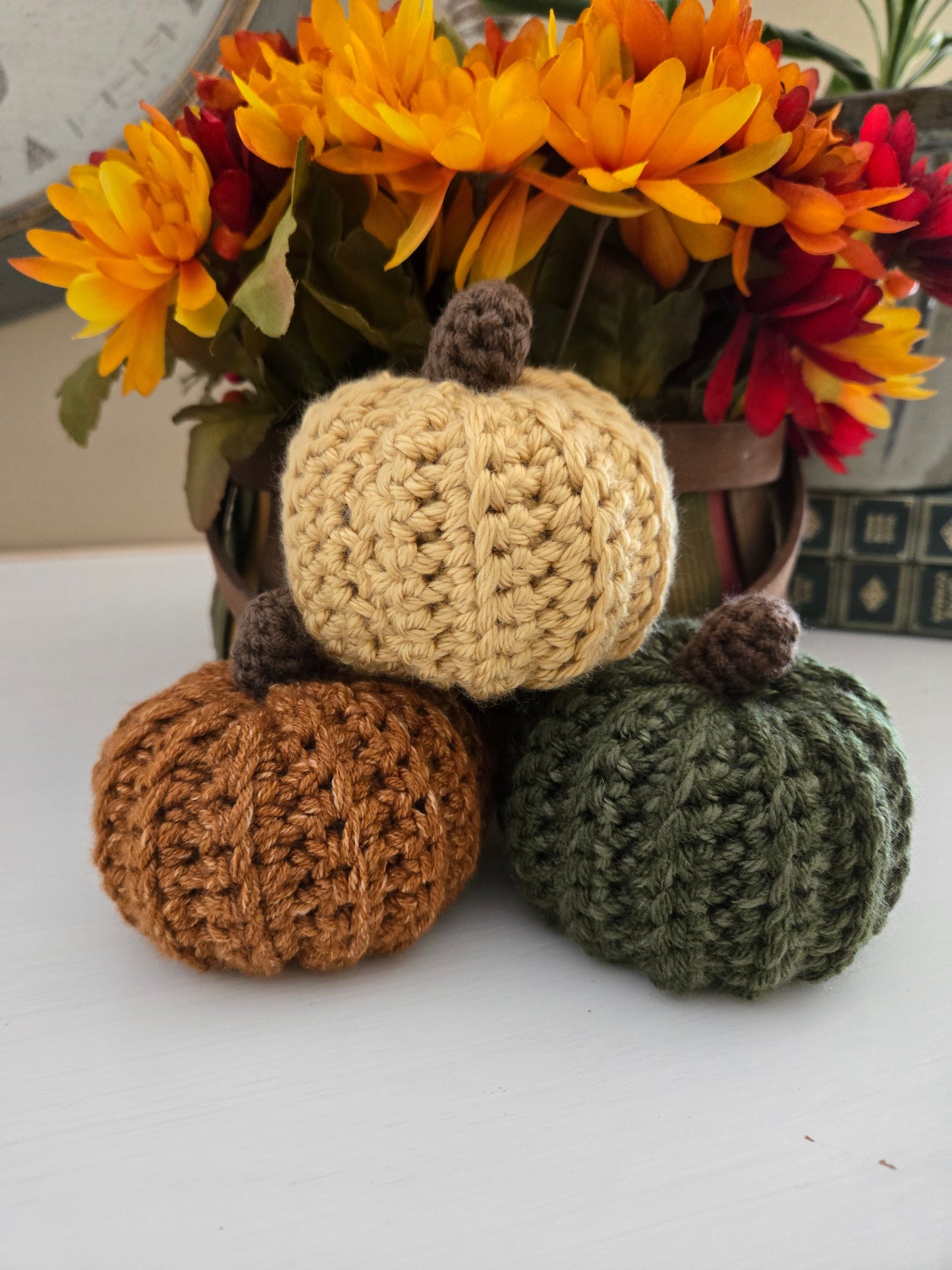 Crochet Mini Pumpkins - set of 3