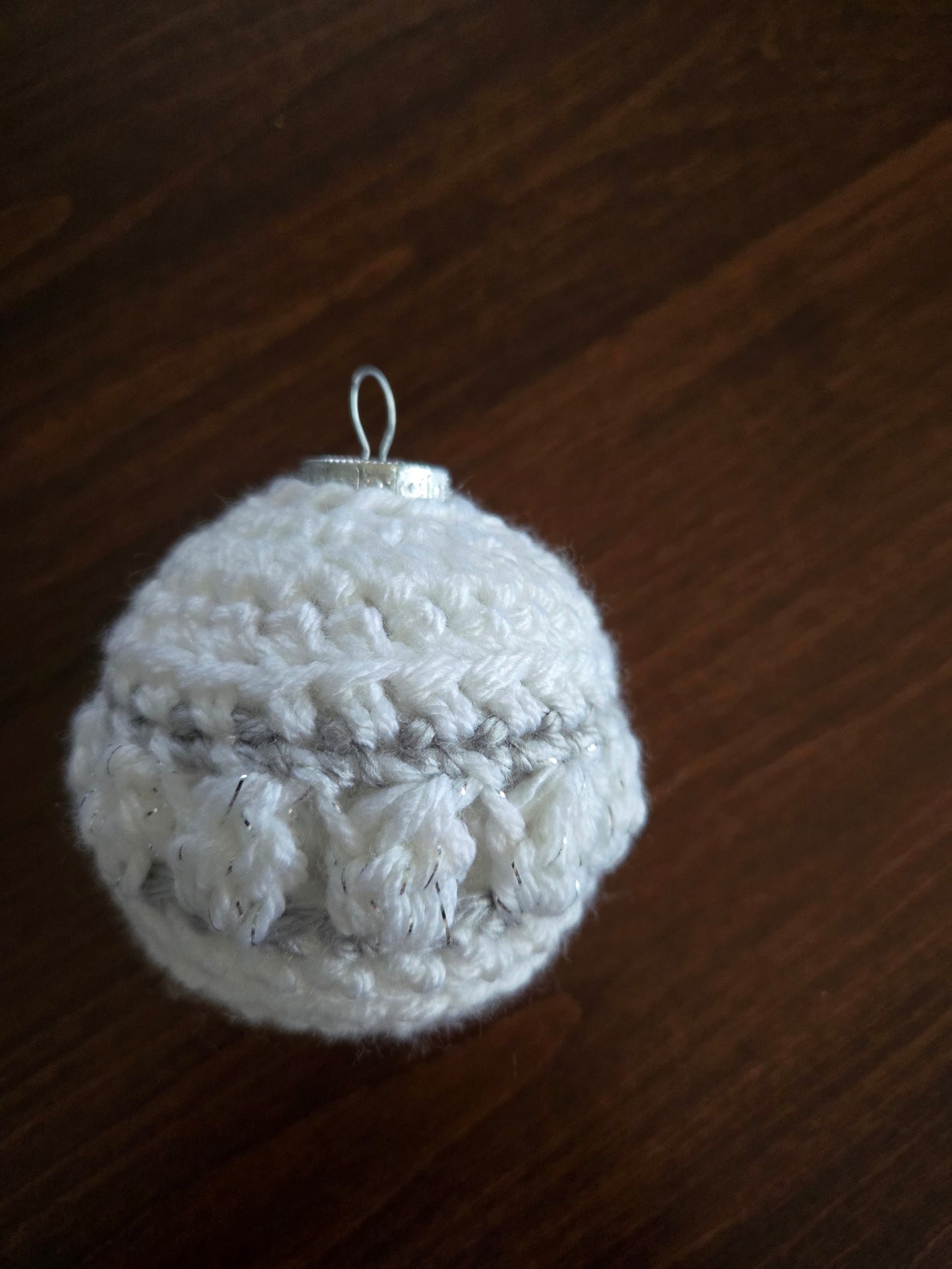 Silver & Gold Crochet Christmas Ornament Set | Handmade Holiday Tree Decorations | Set of 6