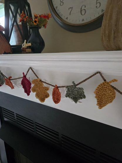Crochet Fall Leaf Garland