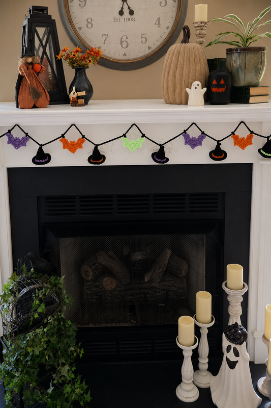 Halloween Witches and Bats Garland